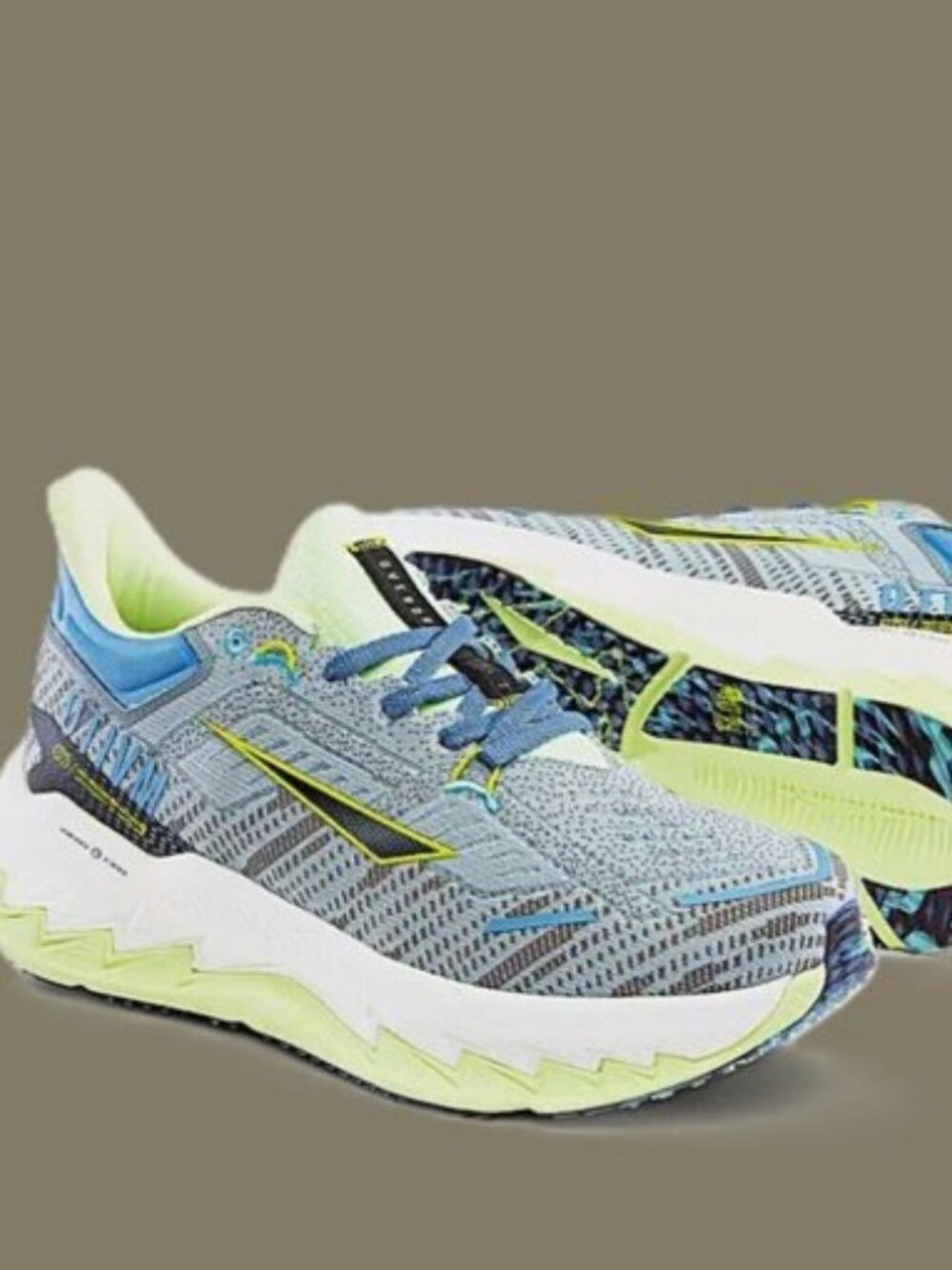 OTIVM Footwear OverDrive Running Sneaker Grey/Lime/Blue Men's Size 9 BNWB